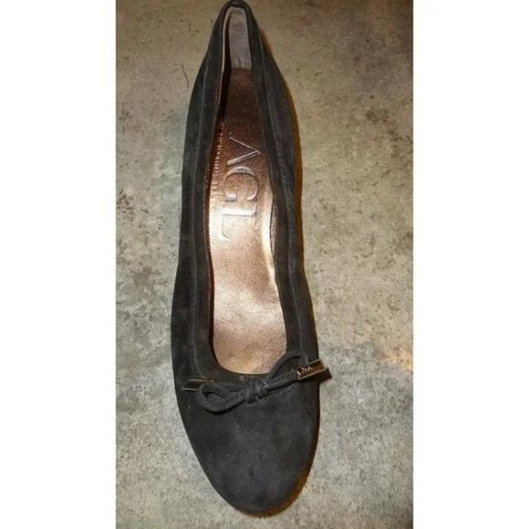 🆕 AGL Attilio Giusti Leombruni Kristin Block Heel Suede Pump Shoes 7.5 - Picture 9 of 11